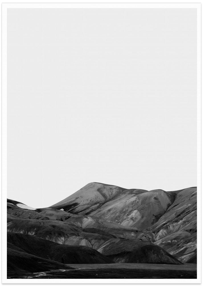 Monochrome Mountains - Art Print by THE MIUUS STUDIO