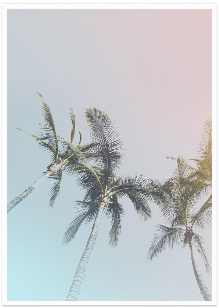 Pastel Palms Bliss - Art Print by THE MIUUS STUDIO