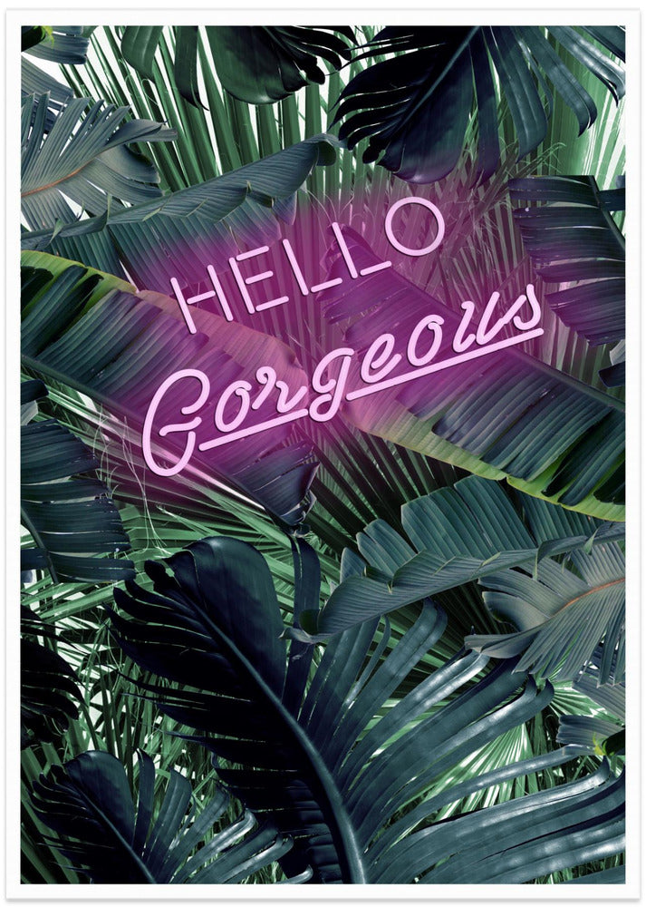 Neon Jungle Greeting - Art Print by THE MIUUS STUDIO