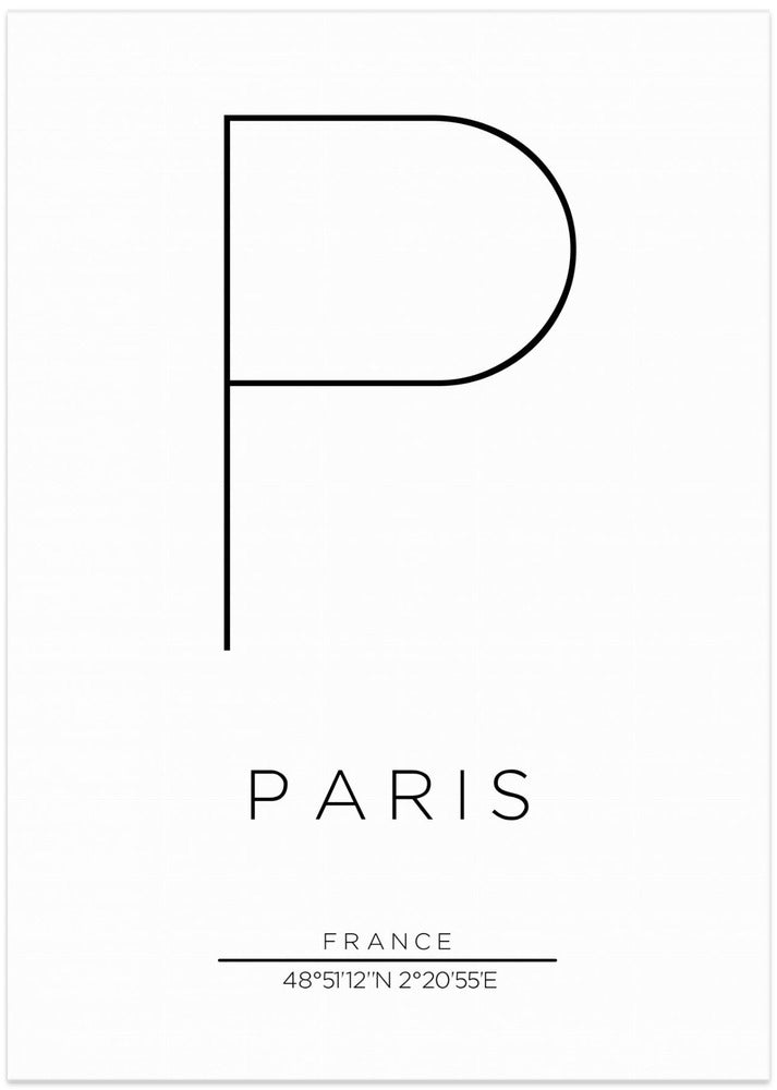 P: Paris Coordinates - Art Print by THE MIUUS STUDIO