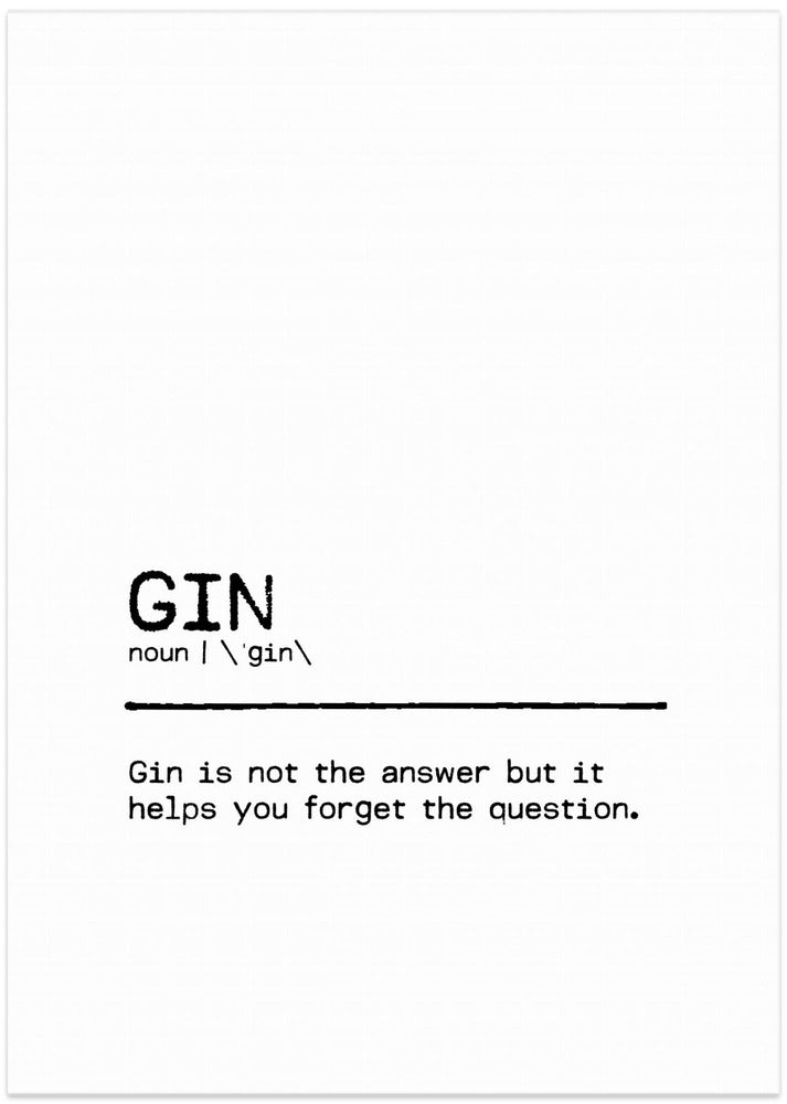 Quote Gin Question - Art Print by Orara Studio
