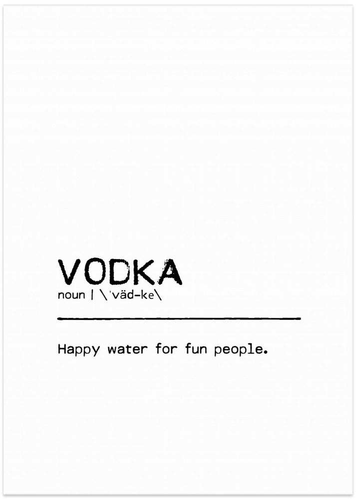 Quote Vodka Fun - Art Print by Orara Studio