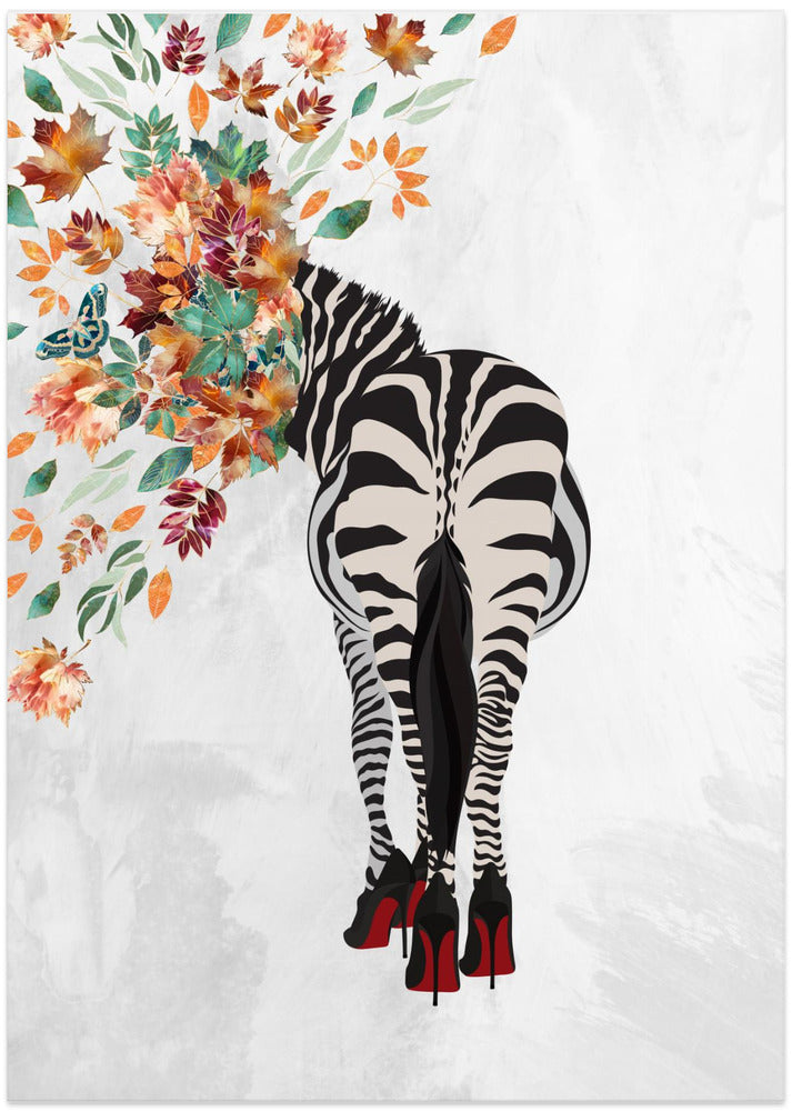 Zebra Flower Head 01 - Art Print by Sarah Manovski