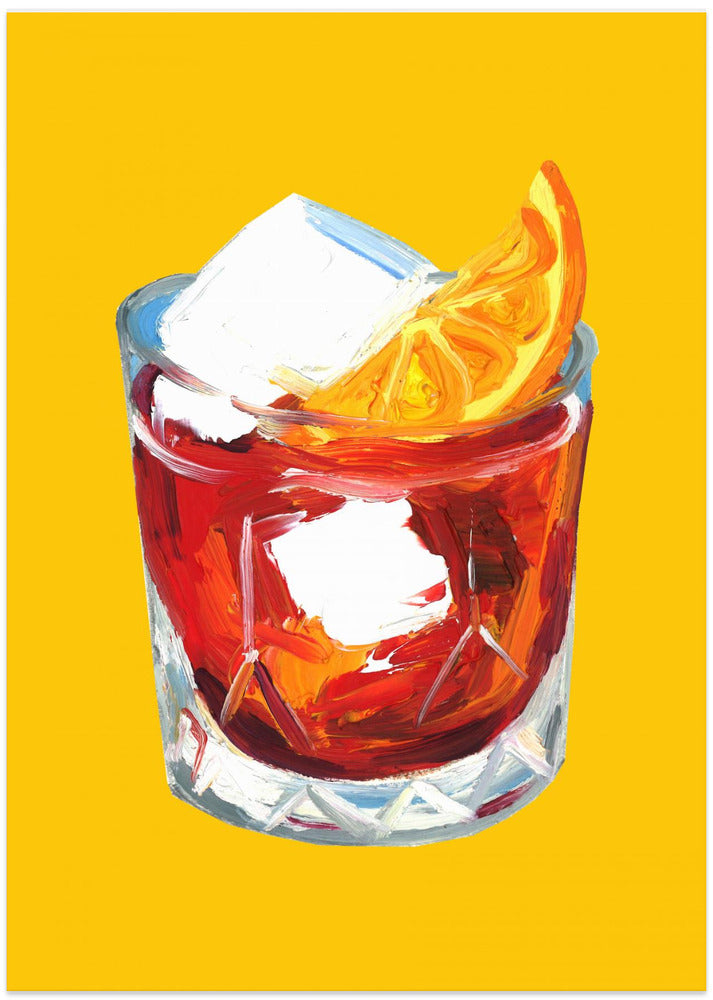Negroni Sunshine Yellow - Art Print by Alice Straker