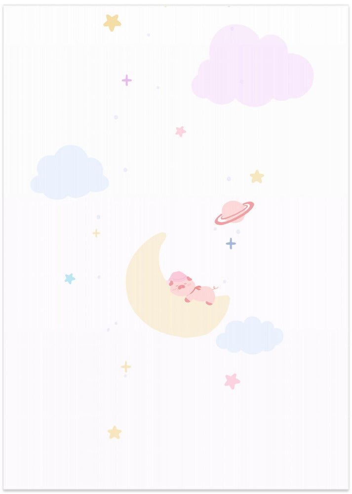 Pig On the Moon - Art Print by Xuan Thai