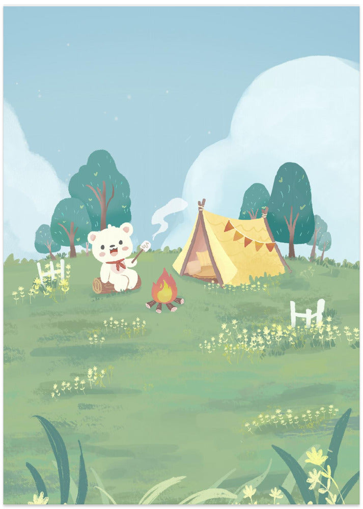 Bear's Picnic Day Out - Art Print by Xuan Thai