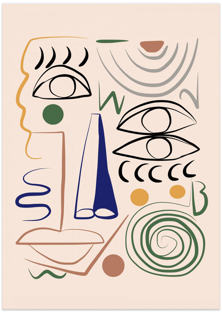 Line Art Bizarre - Art Print by Little Dean