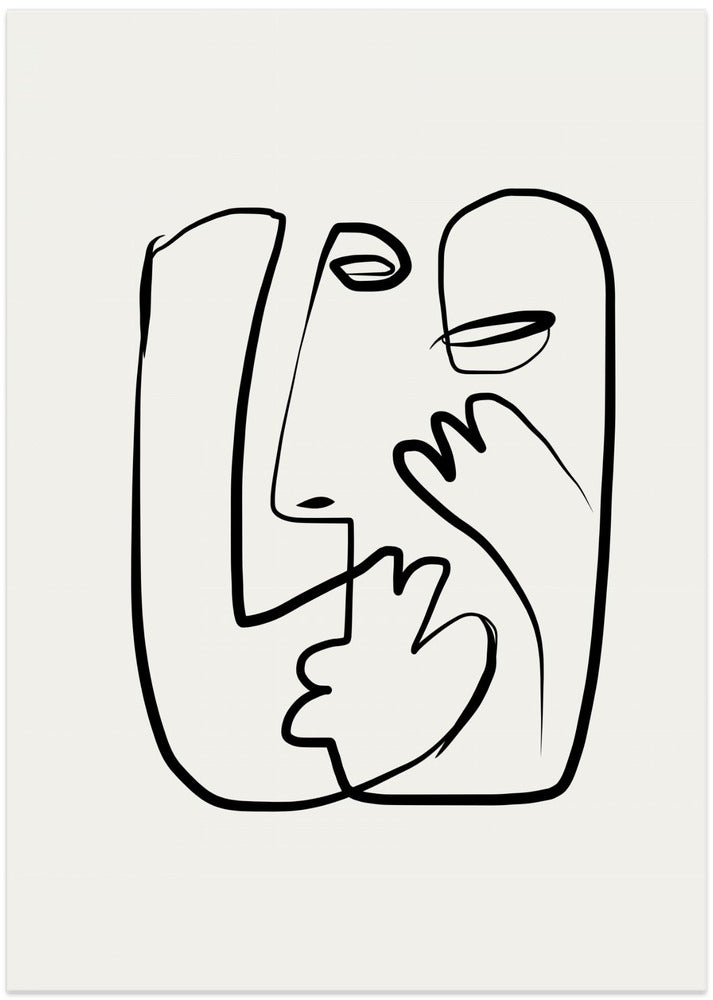 Whimsical Faces - Art Print by Little Dean