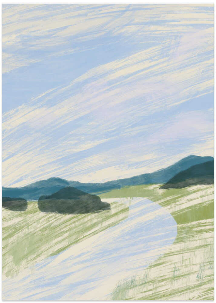 Abstract Landscape Sketch - Art Print by Little Dean
