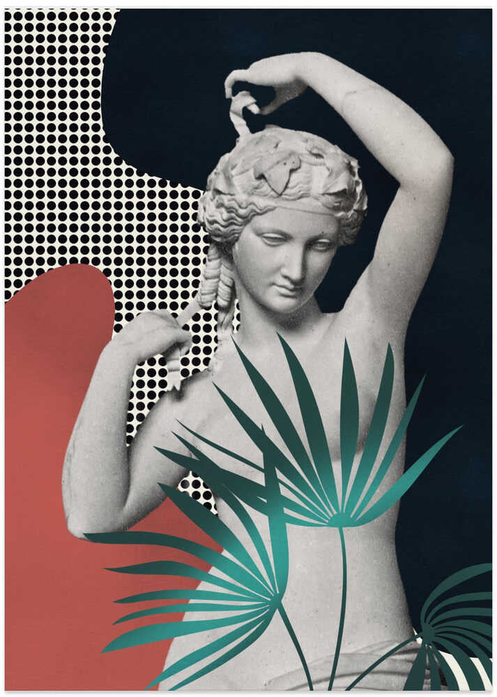 Maiden With Palm Veil - Art Print by Little Dean