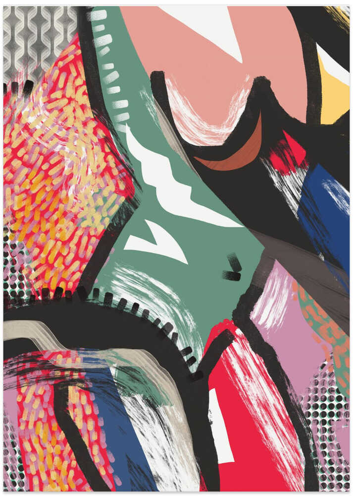 Vibrant Colorful Abstract - Art Print by Little Dean