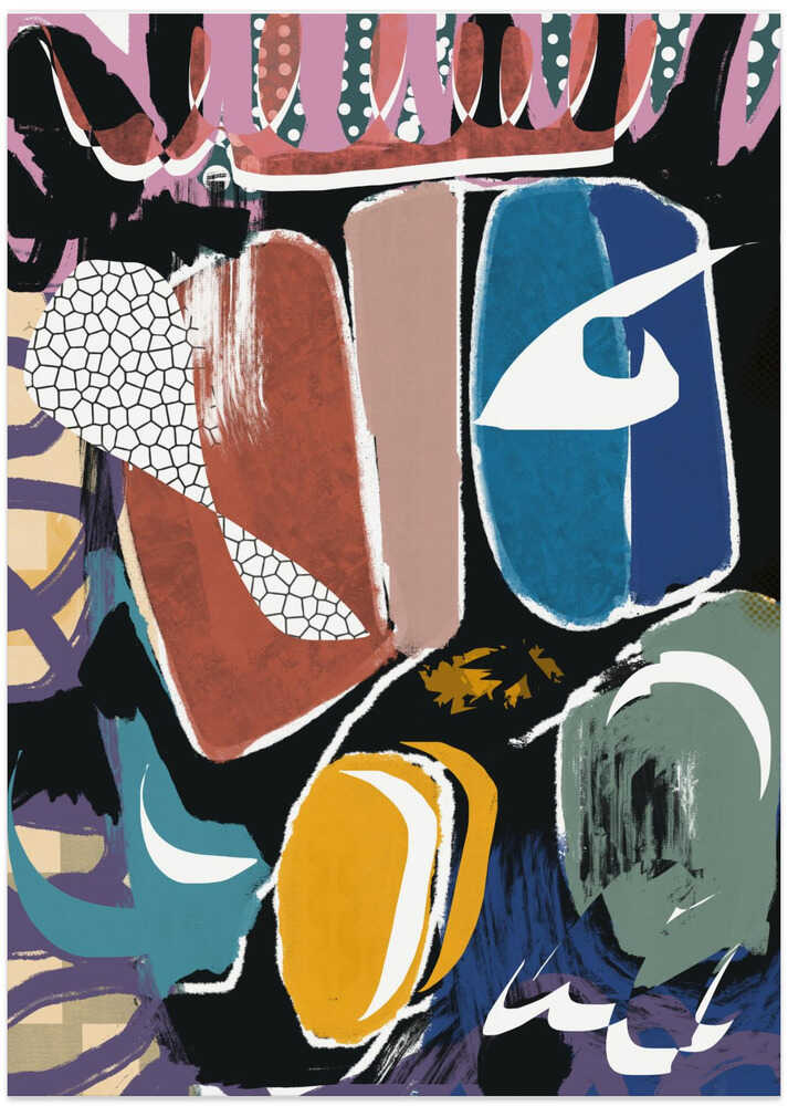 Playful Pebble Abstract - Art Print by Little Dean