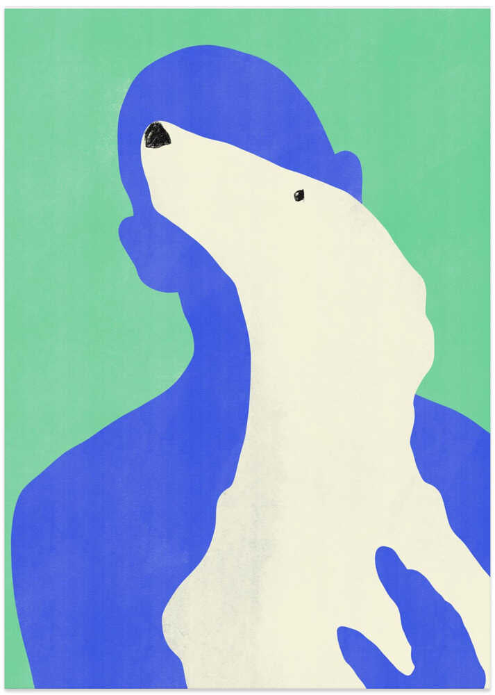 Kiss the Dog - Art Print by Little Dean