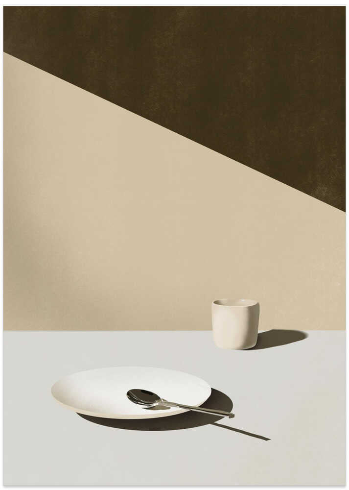 Breakfast table - Art Print by Little Dean