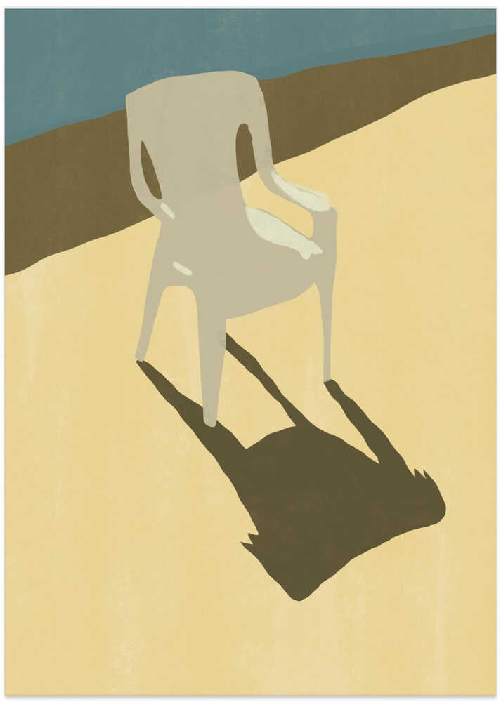 The white chair - Art Print by Little Dean