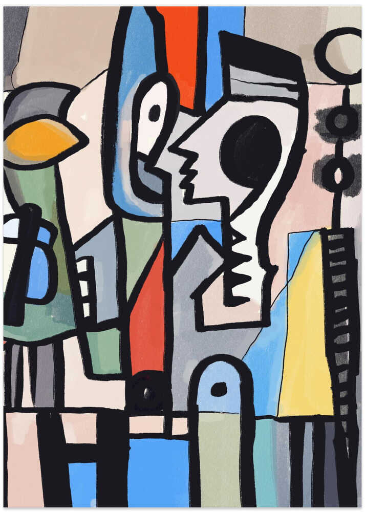 Talking to the phone - Art Print by Little Dean