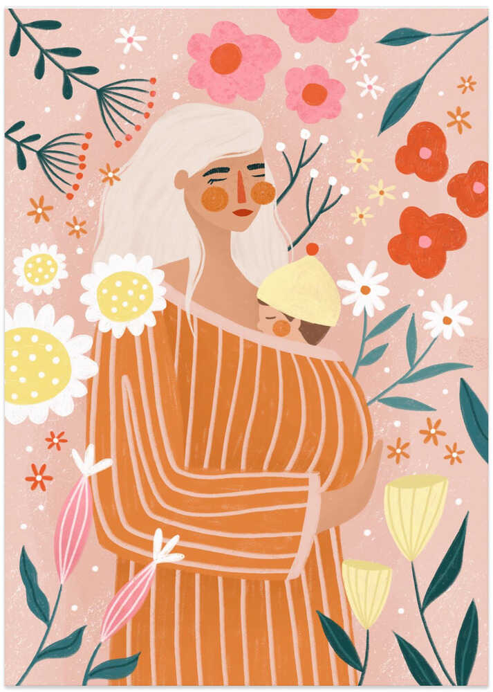 Blooming Motherhood - Art Print by Bea Müller