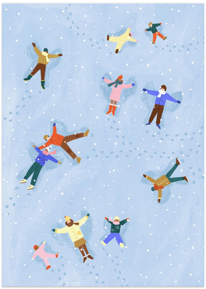 Snowy Angels Delight - Art Print by Bea Müller