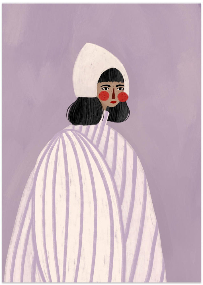 The Woman With the White Hat - Art Print by Bea Müller