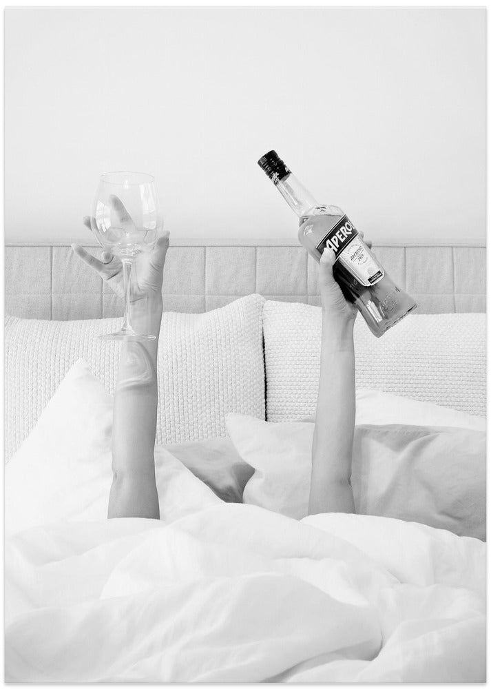 Aperol In Bed Low Key - Art Print by Pictufy Studio III