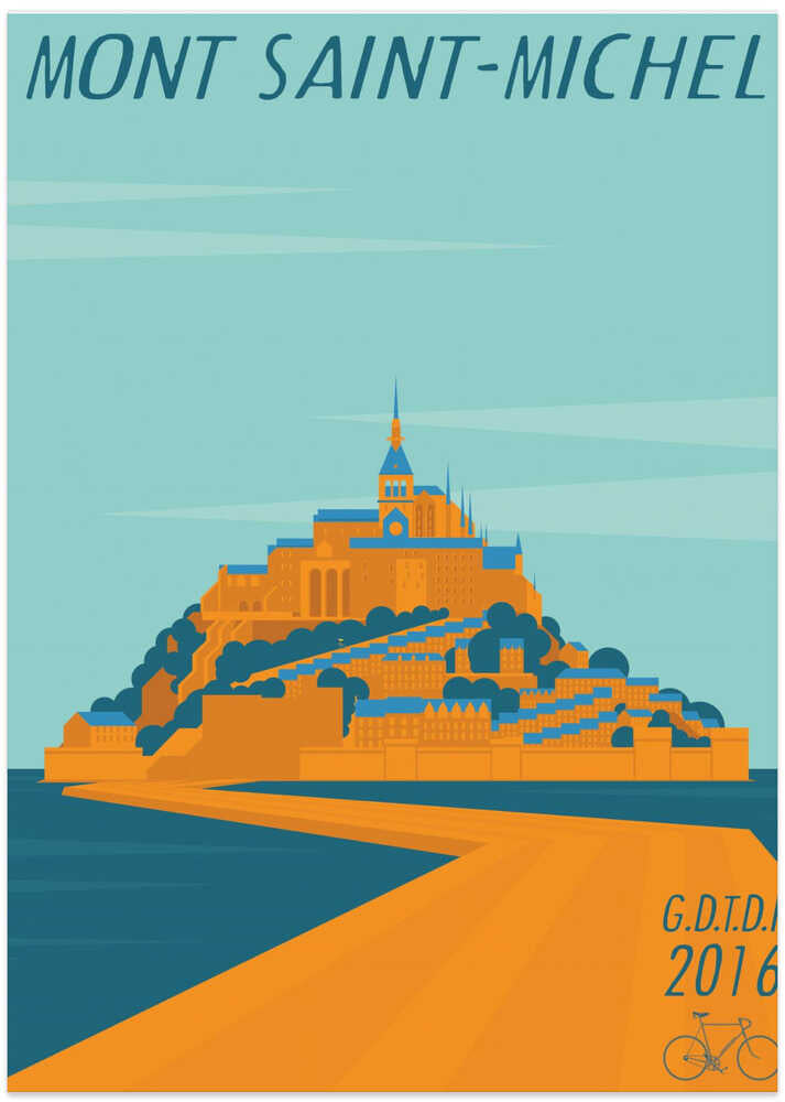 Mont Saint Michel - Art Print by Wyatt 9 Travel Poster