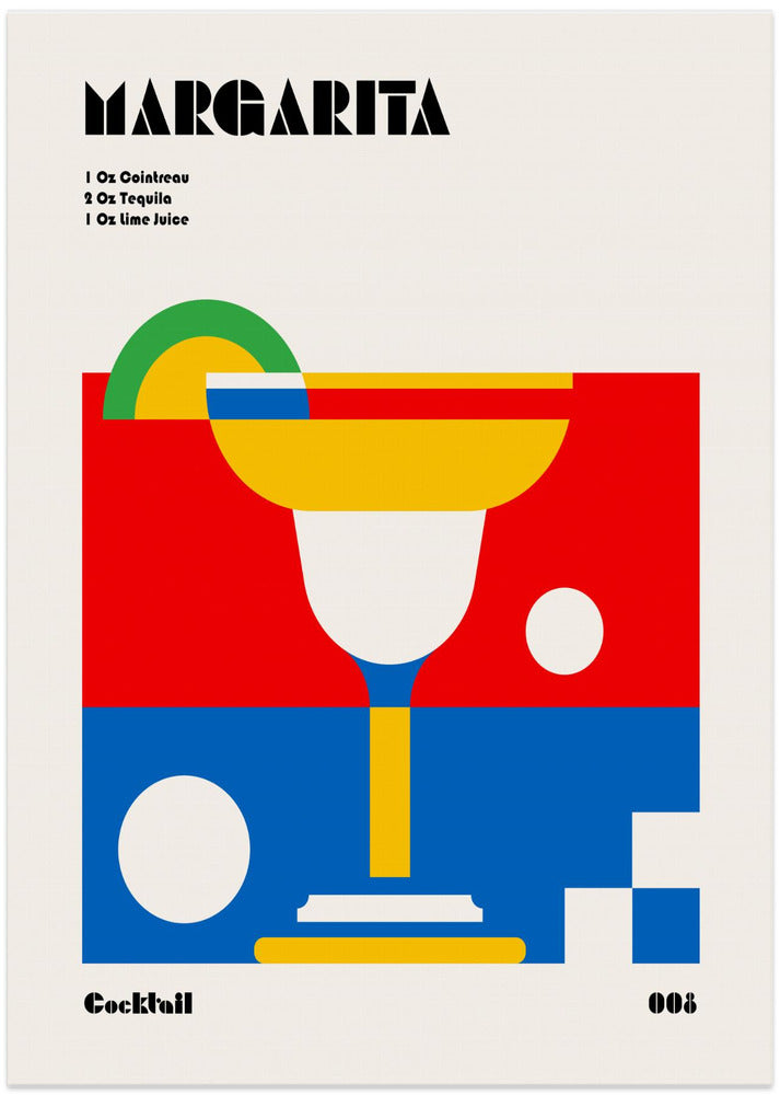 Margarita Bauhaus Cocktail - Art Print by Retrodrome