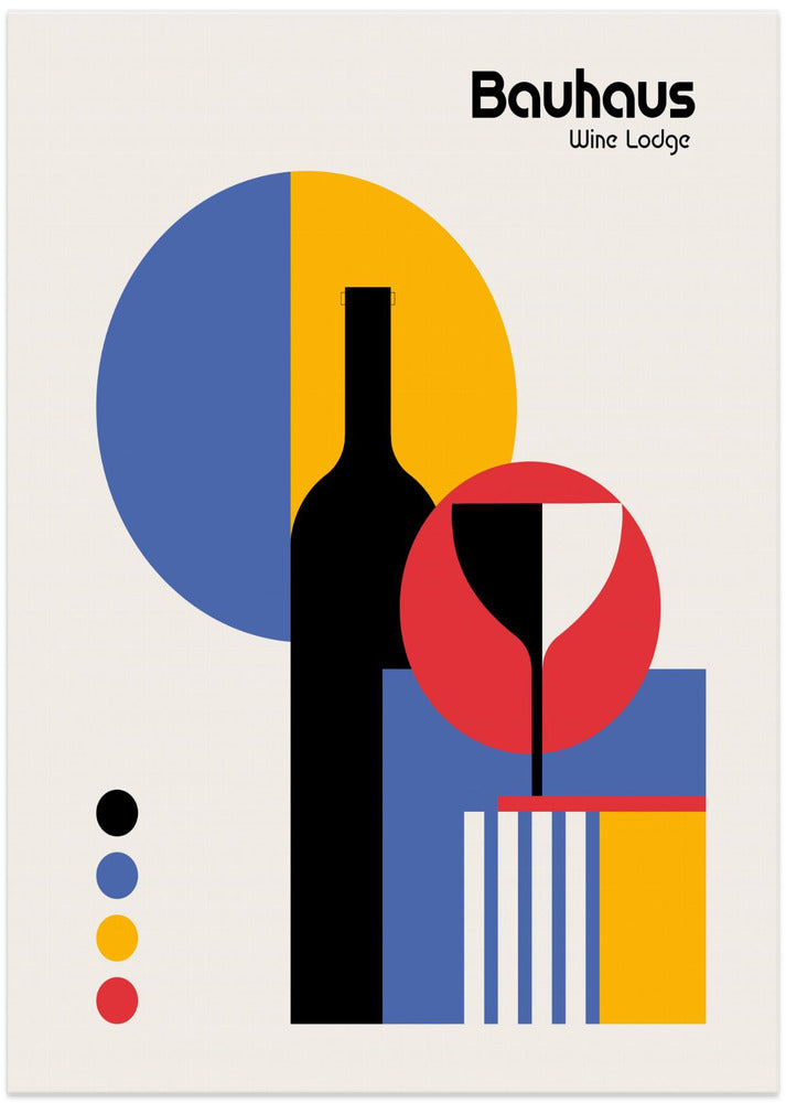 Bauhaus Wine Lodge - Art Print by Retrodrome