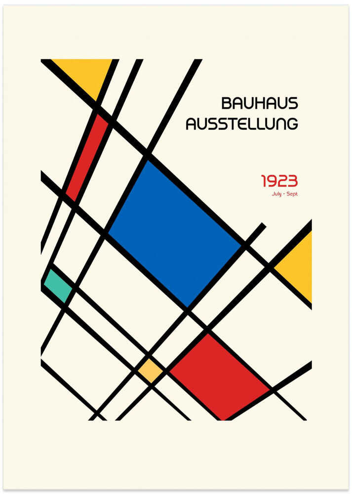 Bauhaus Geometric Design Retro - Art Print by Retrodrome Exhibition Poster