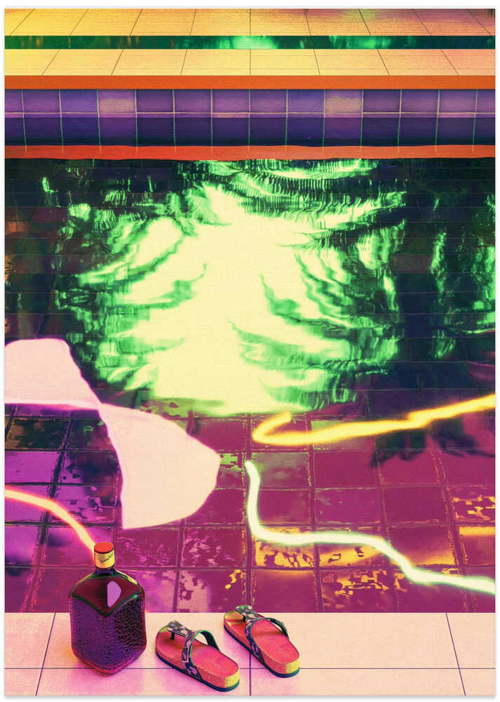 TROPICAL INDOOR POOL - Art Print by CosmoZach