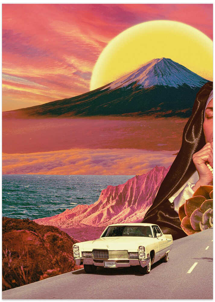 Retro Landscape Collage - Art Print by CosmoZach