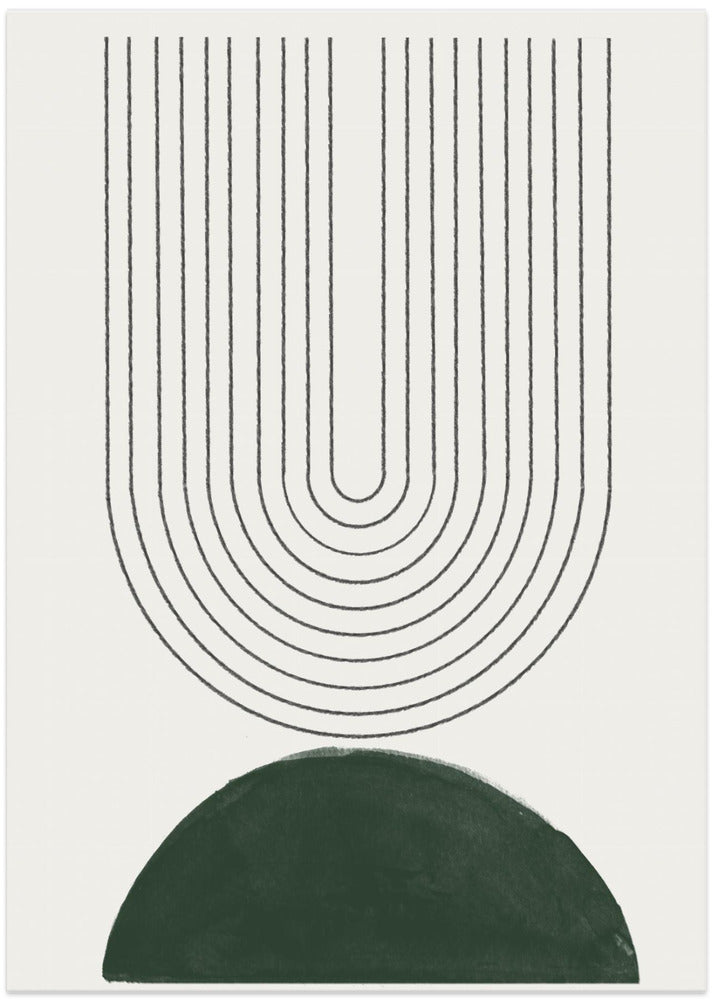 Green Mid Century Modern No.5 - Art Print by THE MIUUS STUDIO
