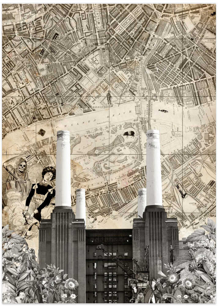 London Battersea (City Breaks) - Art Print by Simon Goggin Travel Poster