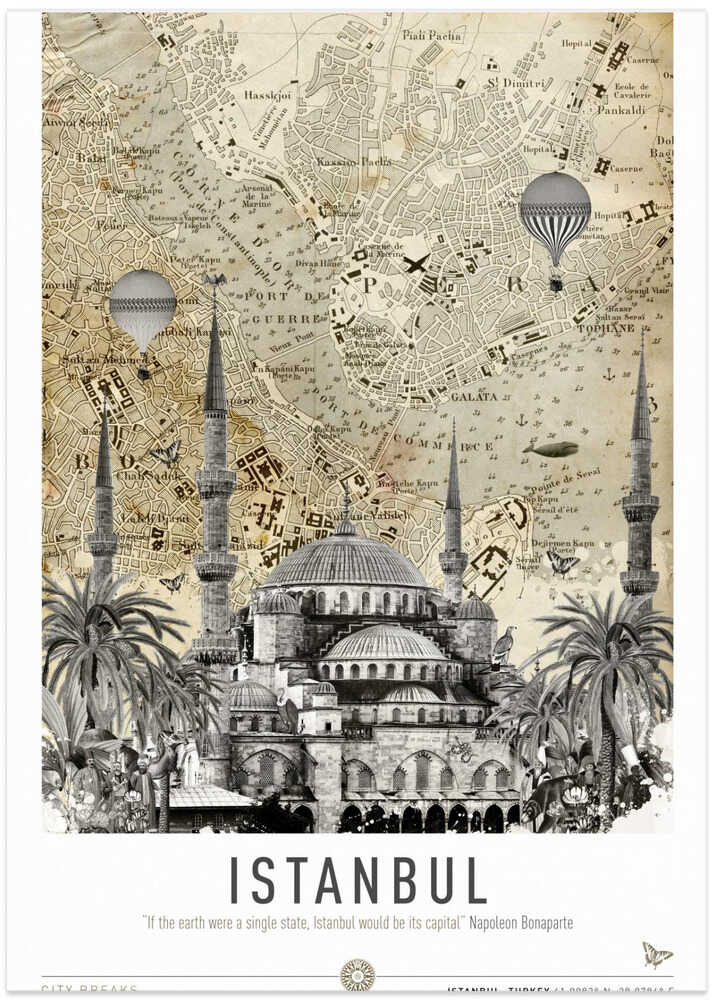 Istanbul (City Breaks) - Art Print by Simon Goggin Travel Poster
