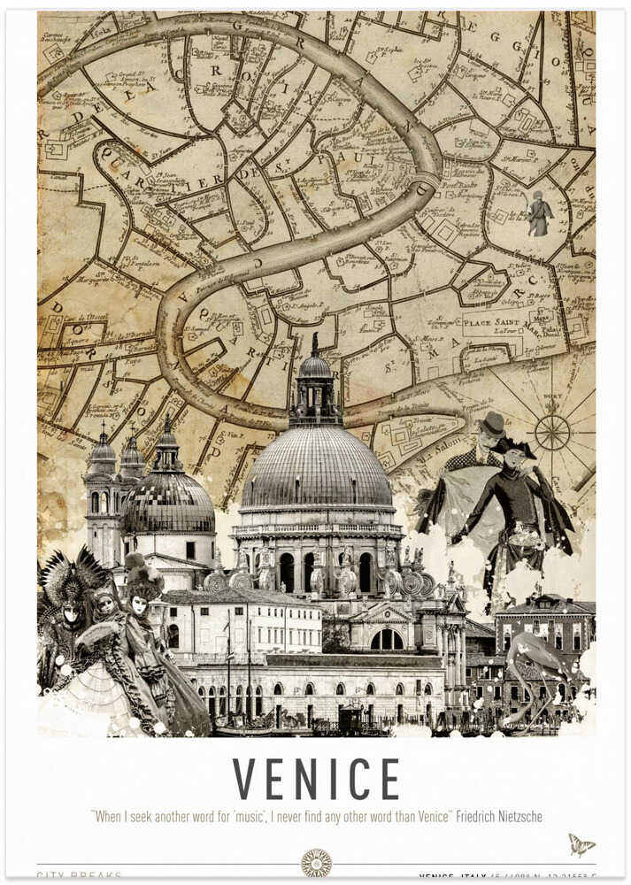 Venice (City Breaks) - Art Print by Simon Goggin Travel Poster