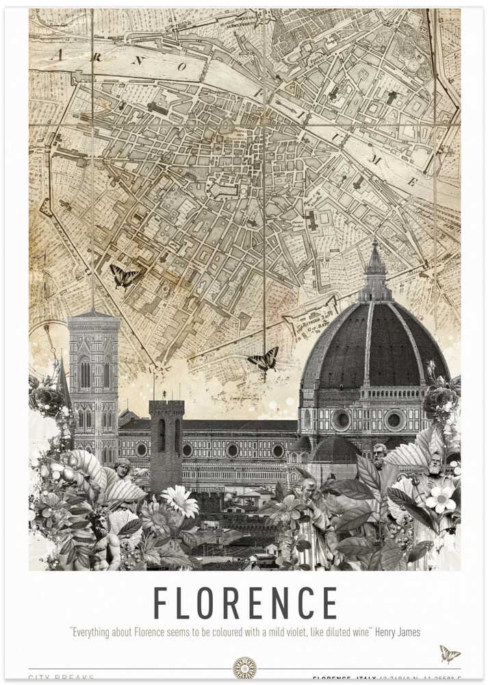 Florence (City Breaks) - Art Print by Simon Goggin Travel Poster