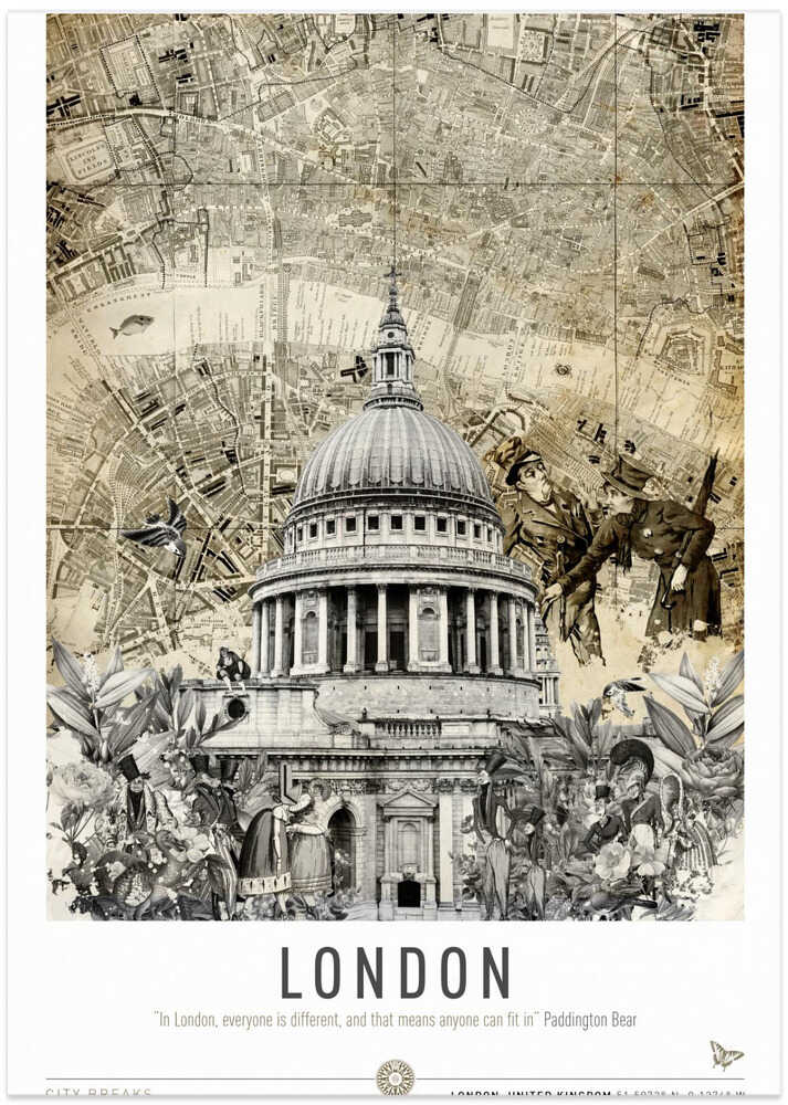 London St Pauls (City Breaks) - Art Print by Simon Goggin Travel Poster