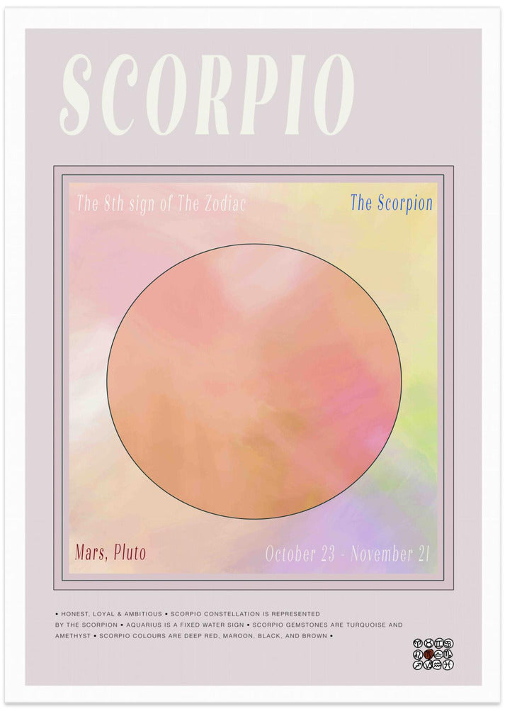 Zodiac Scorpio - Art Print by casa cartissi