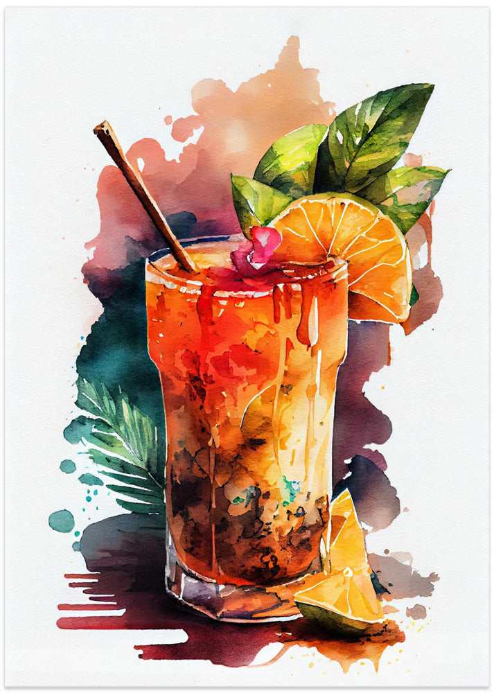 Drinks cocktail - Art Print by Justyna Jaszke