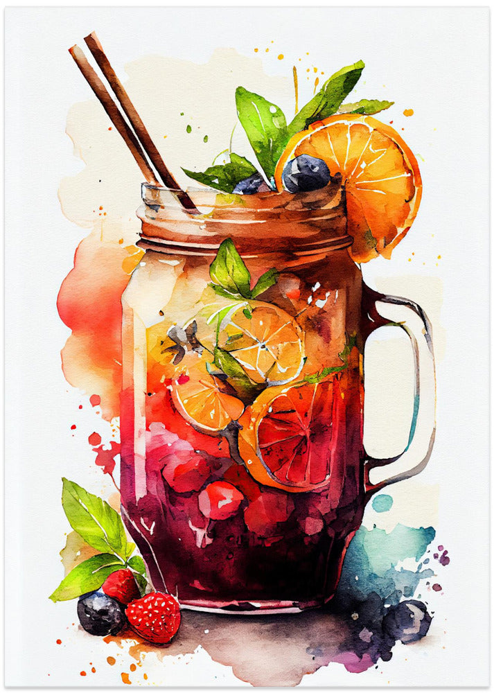 Drinks cocktail - Art Print by Justyna Jaszke