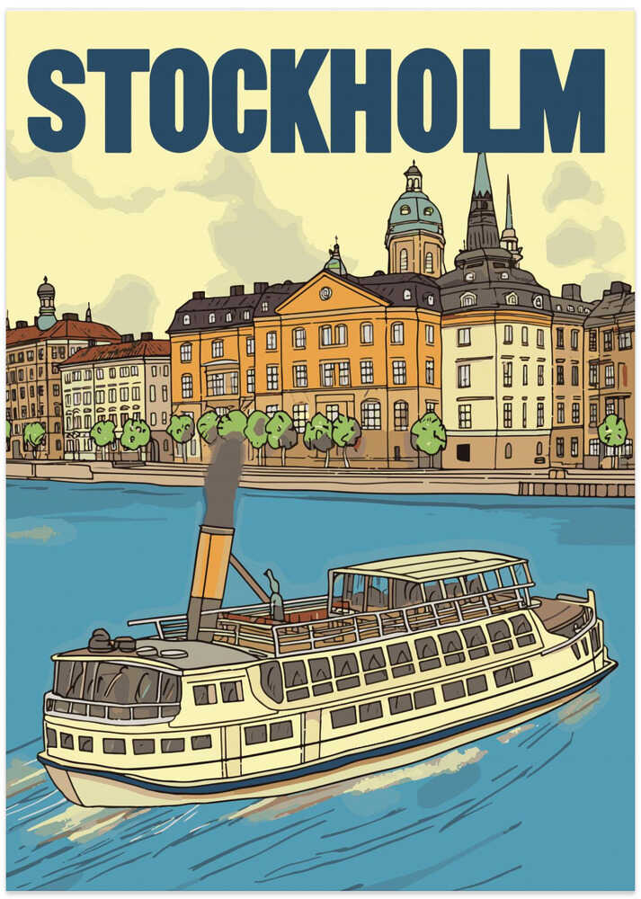 Stockholm - Art Print by Andreas Magnusson Travel Poster