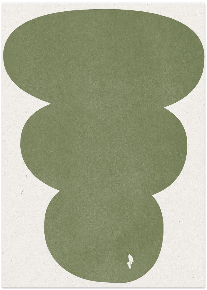 Greenery Simple Retro Shapes - Art Print by THE MIUUS STUDIO