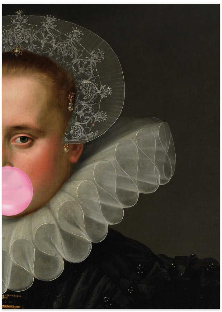 Bubble Gum Queen - Art Print by The Art Concept