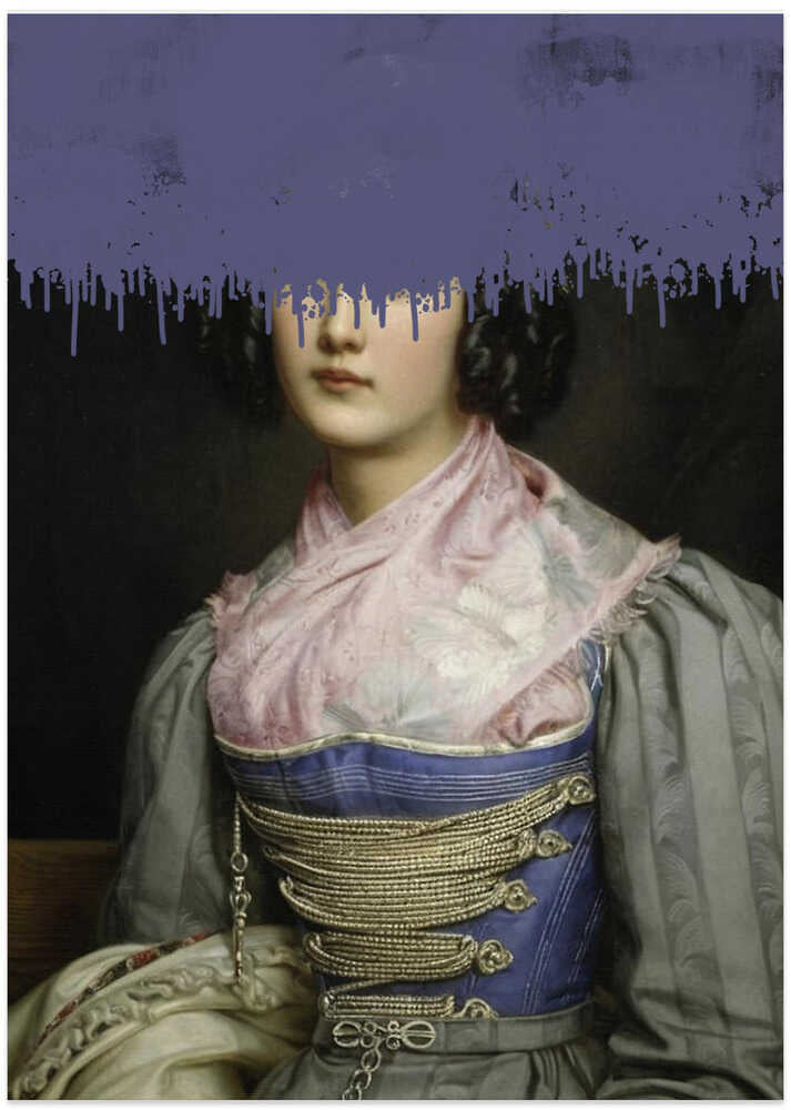 Portrait of Vintage Woman Collage - Art Print by The Art Concept
