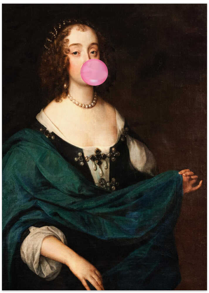 Renaissance Bubble Gum / Altered Art - Art Print by The Art Concept