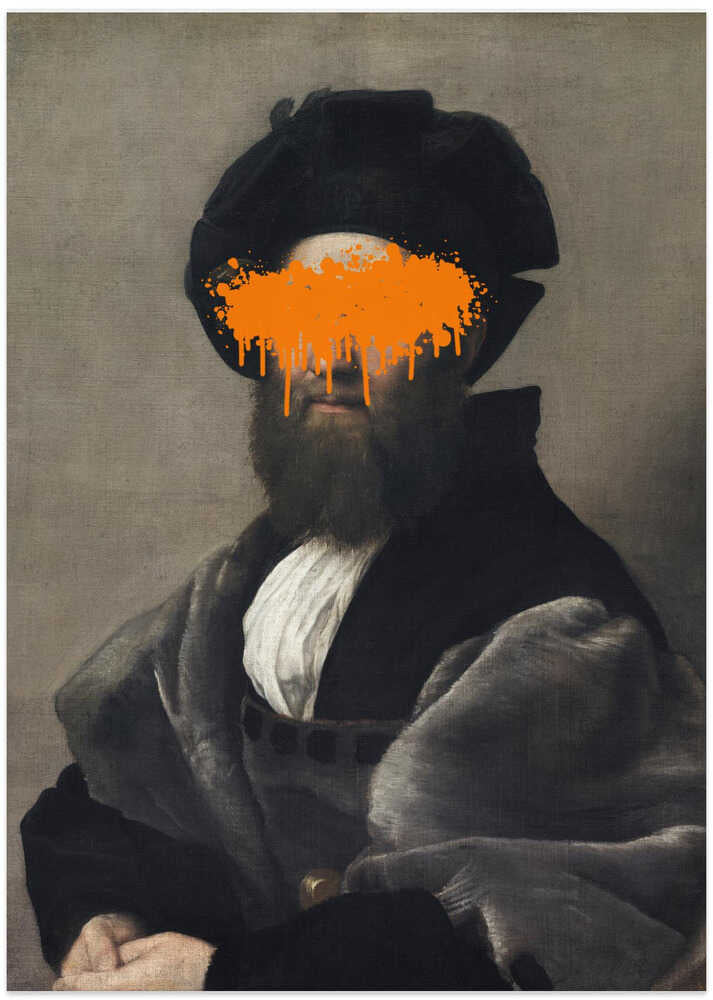 Orange Vandal Splash - Art Print by The Art Concept
