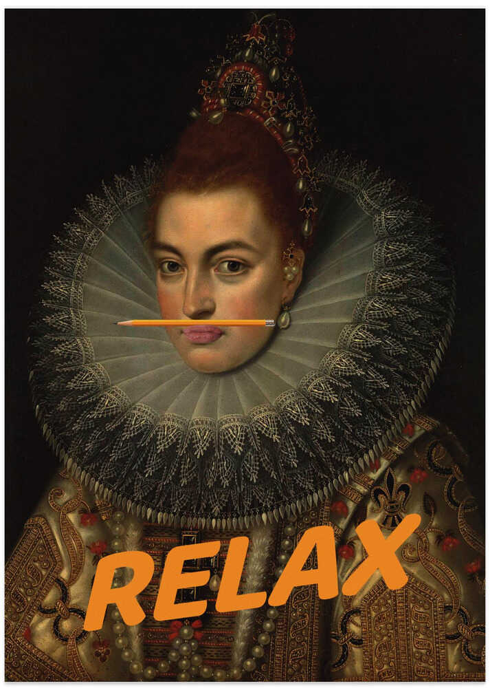 Relax Altered Oil Painting - Art Print by The Art Concept