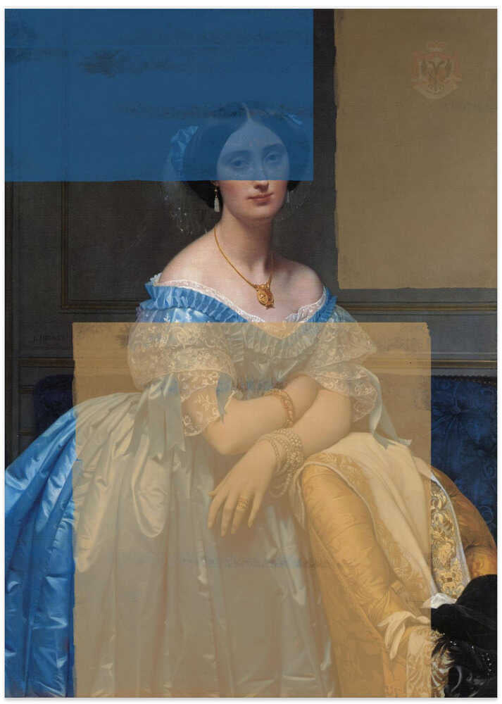 Baroque Portrait Contemporary Collage - Art Print by The Art Concept