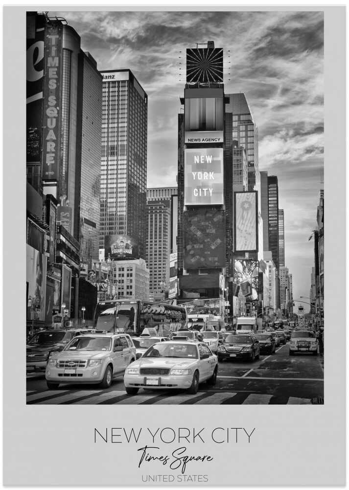 In focus: NEW YORK CITY Times Square - Art Print by Melanie Viola Travel Poster
