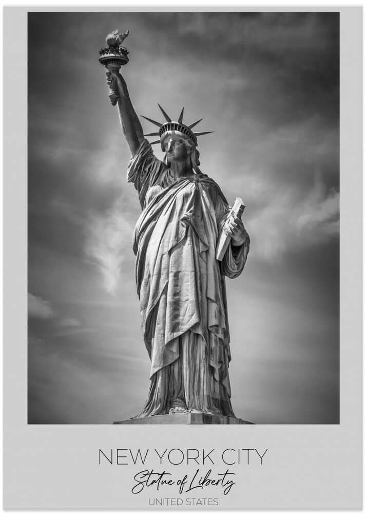 In focus: NEW YORK CITY Statue of Liberty - Art Print by Melanie Viola Travel Poster