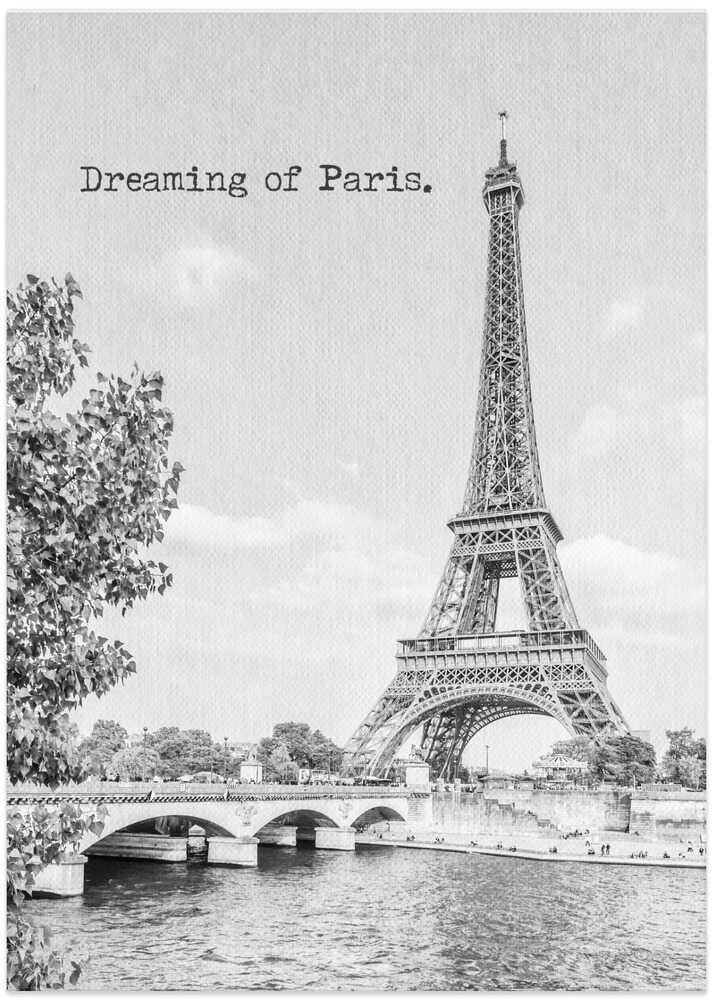 Dreaming of Paris - Art Print by Melanie Viola Travel Poster
